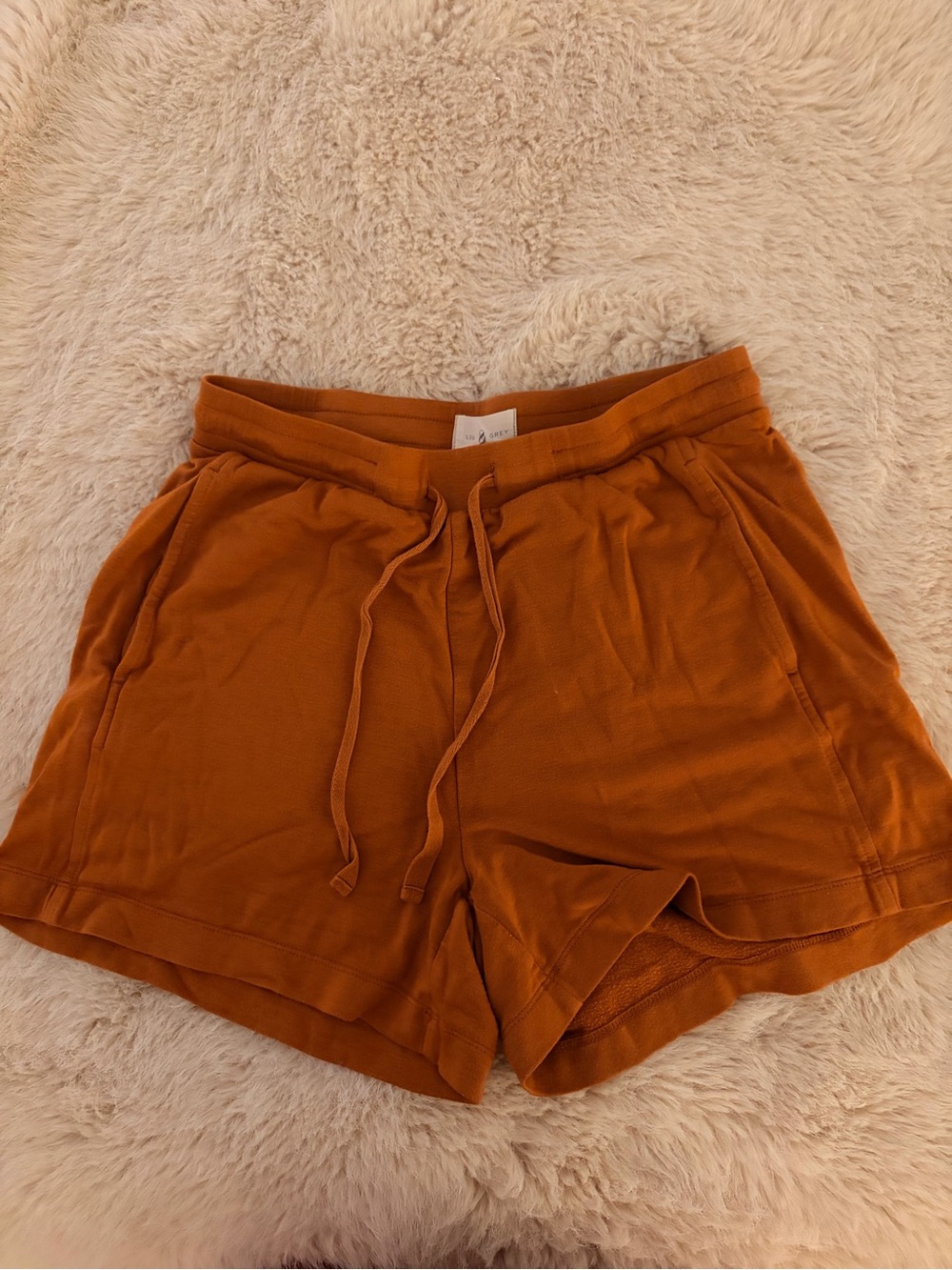 Lou & Grey Rust Drawstring Casual Athletic Shorts